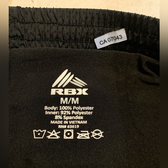 💜 RBX Black Athletic Running Shorts with Inner Liner - Size M - Picture 7 of 8